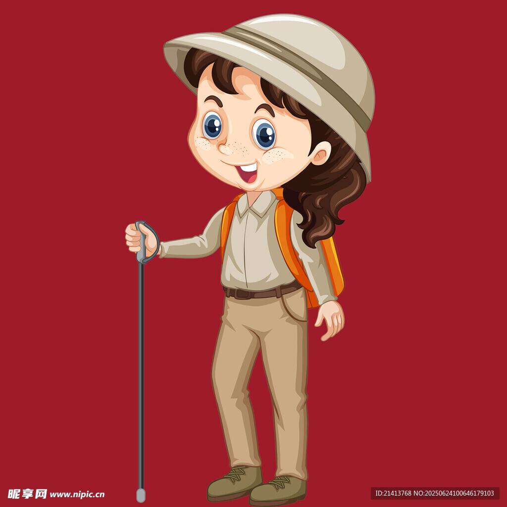 女探险家整装待发