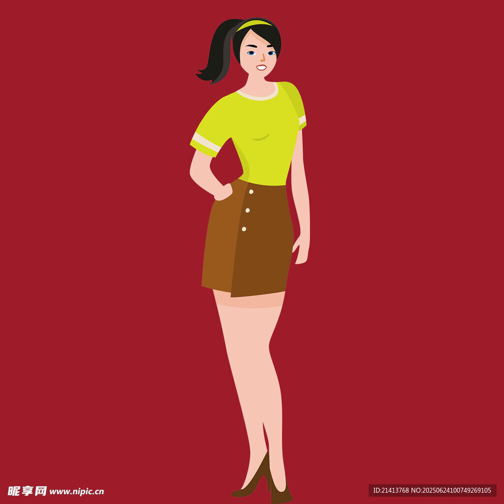 时尚女子穿搭展示