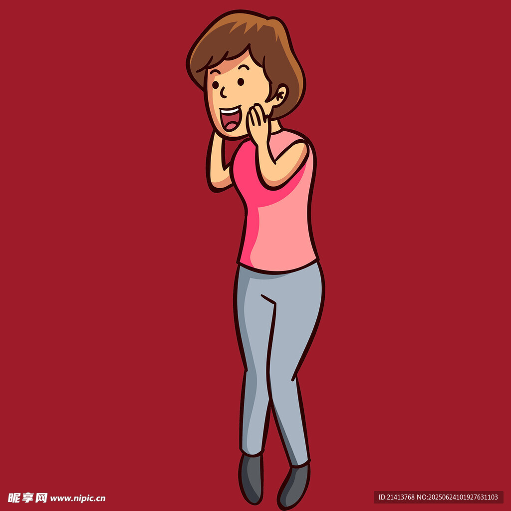 惊讶的女士