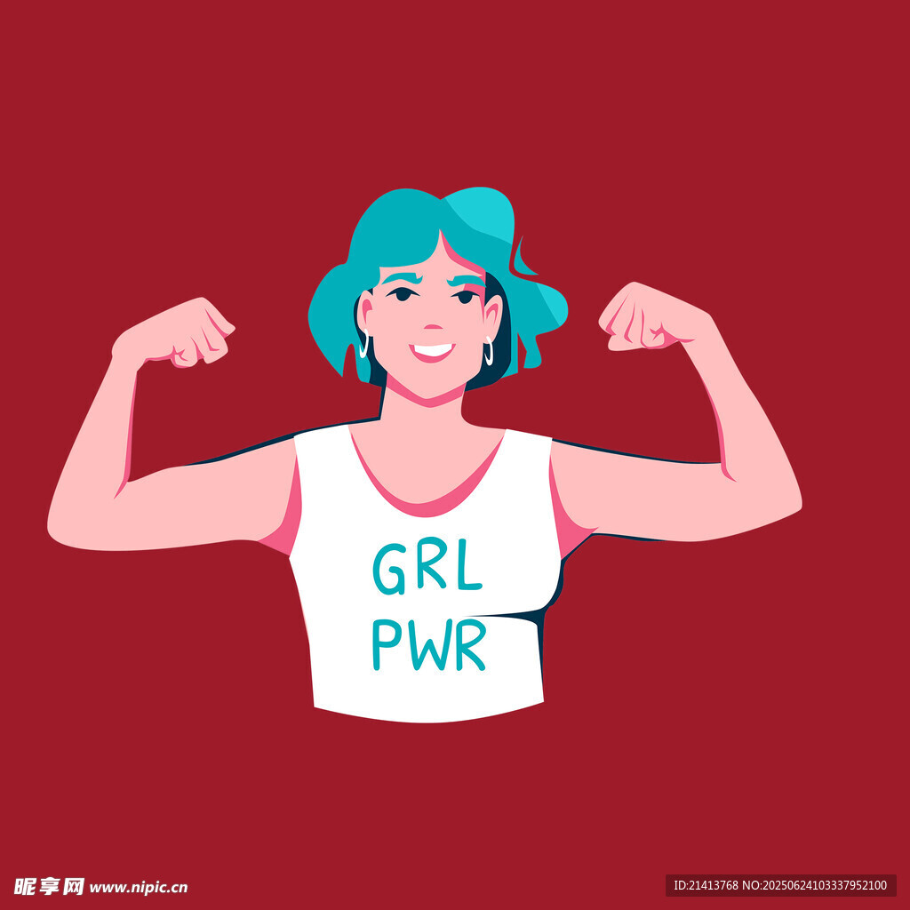 展现女性力量的自信女孩