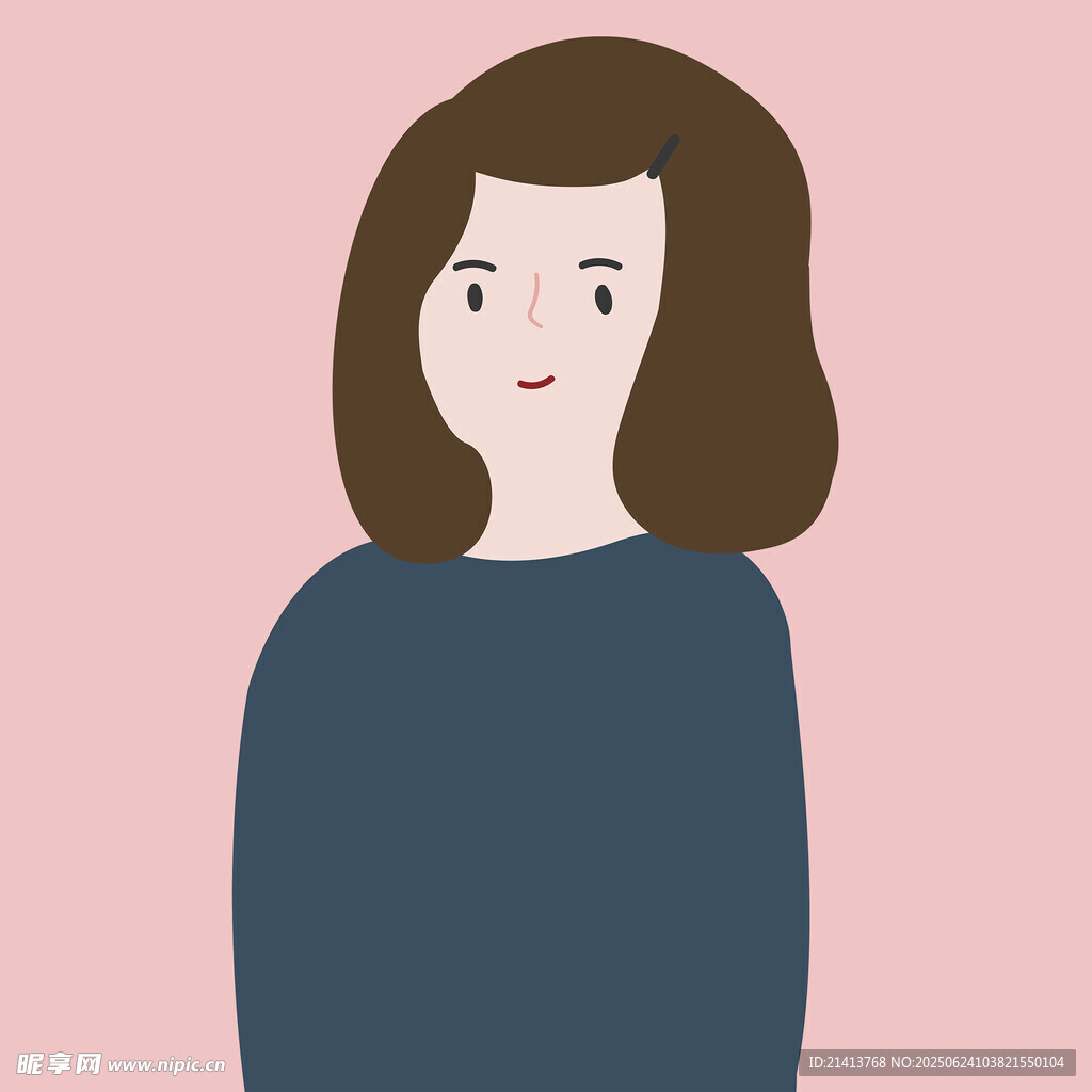 简约风格女性插画形象