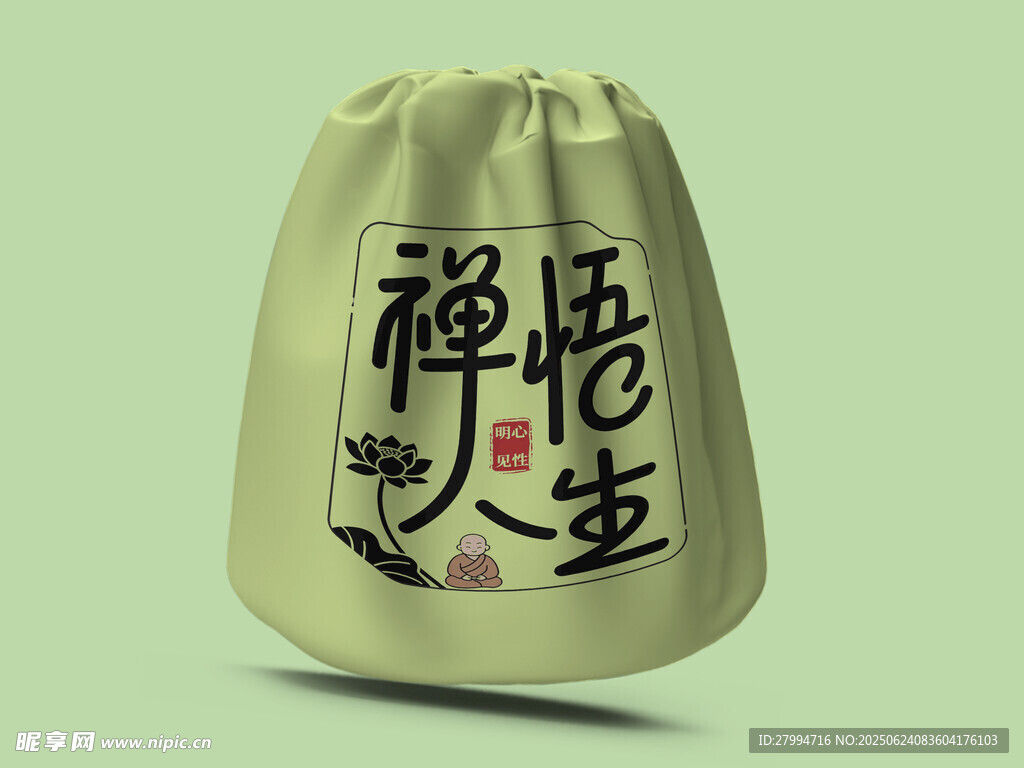 束口袋样机