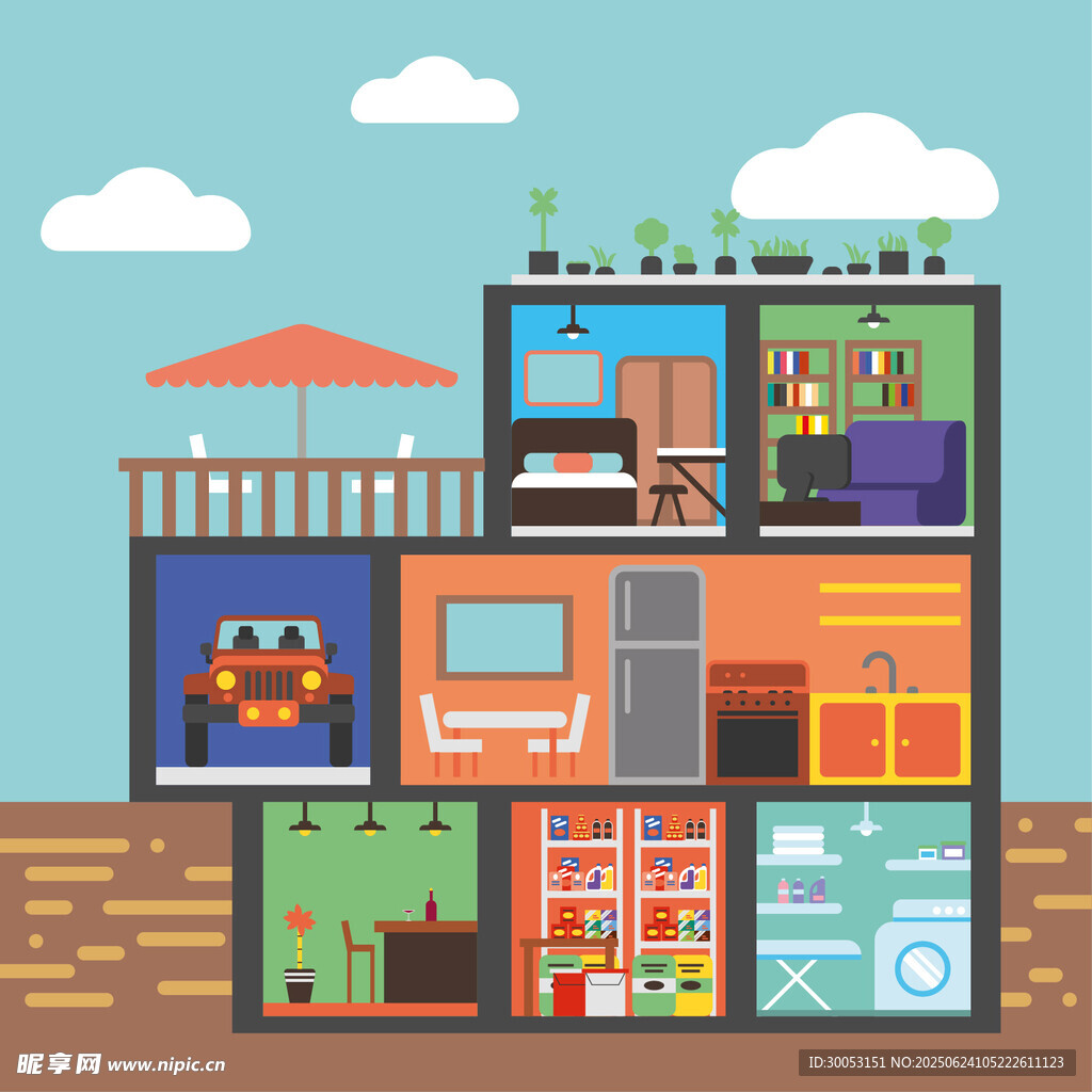 多彩分层家居空间展示