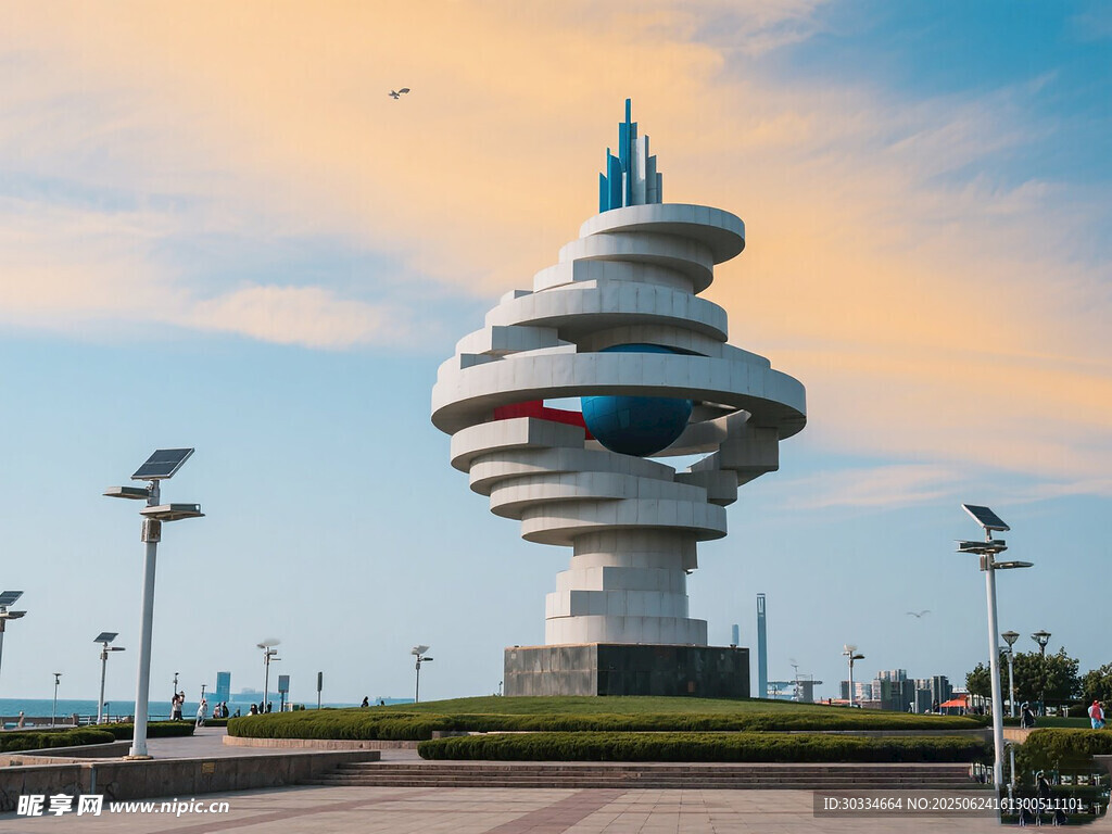 海滨独特造型地标建筑