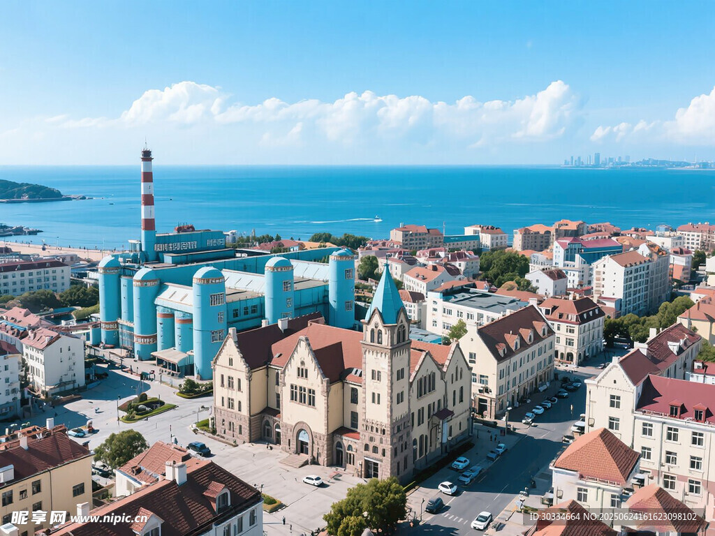 海滨城市美丽建筑景观
