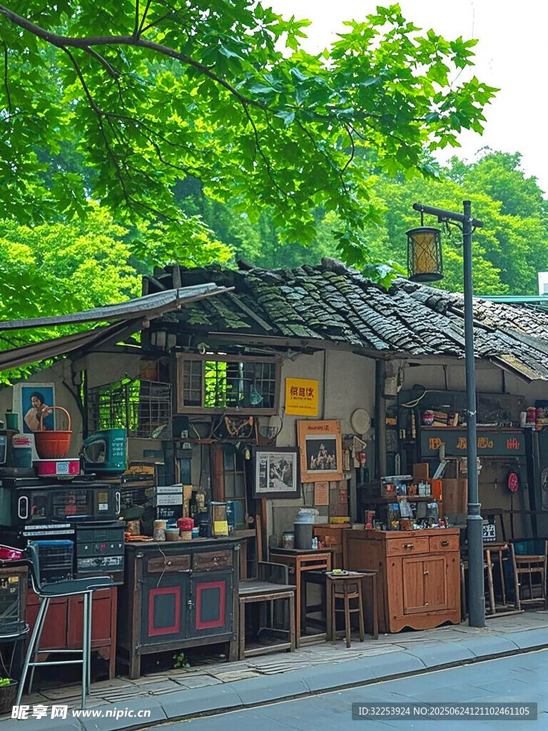 街边复古风小商铺