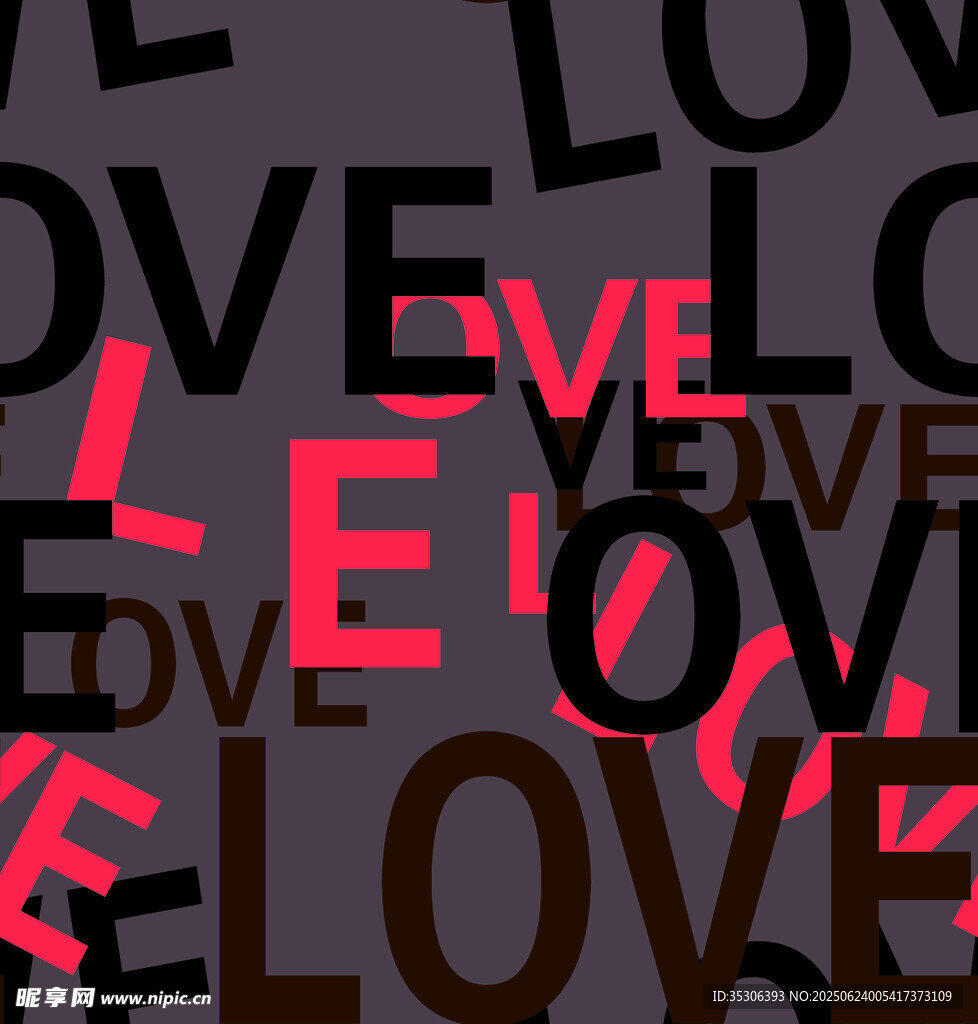 多彩LOVE文字图案背景