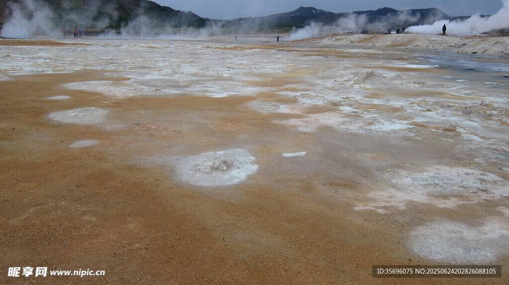 五彩斑斓的地热温泉景观