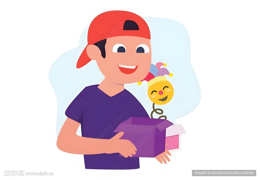 男孩手持礼盒与创意灯泡