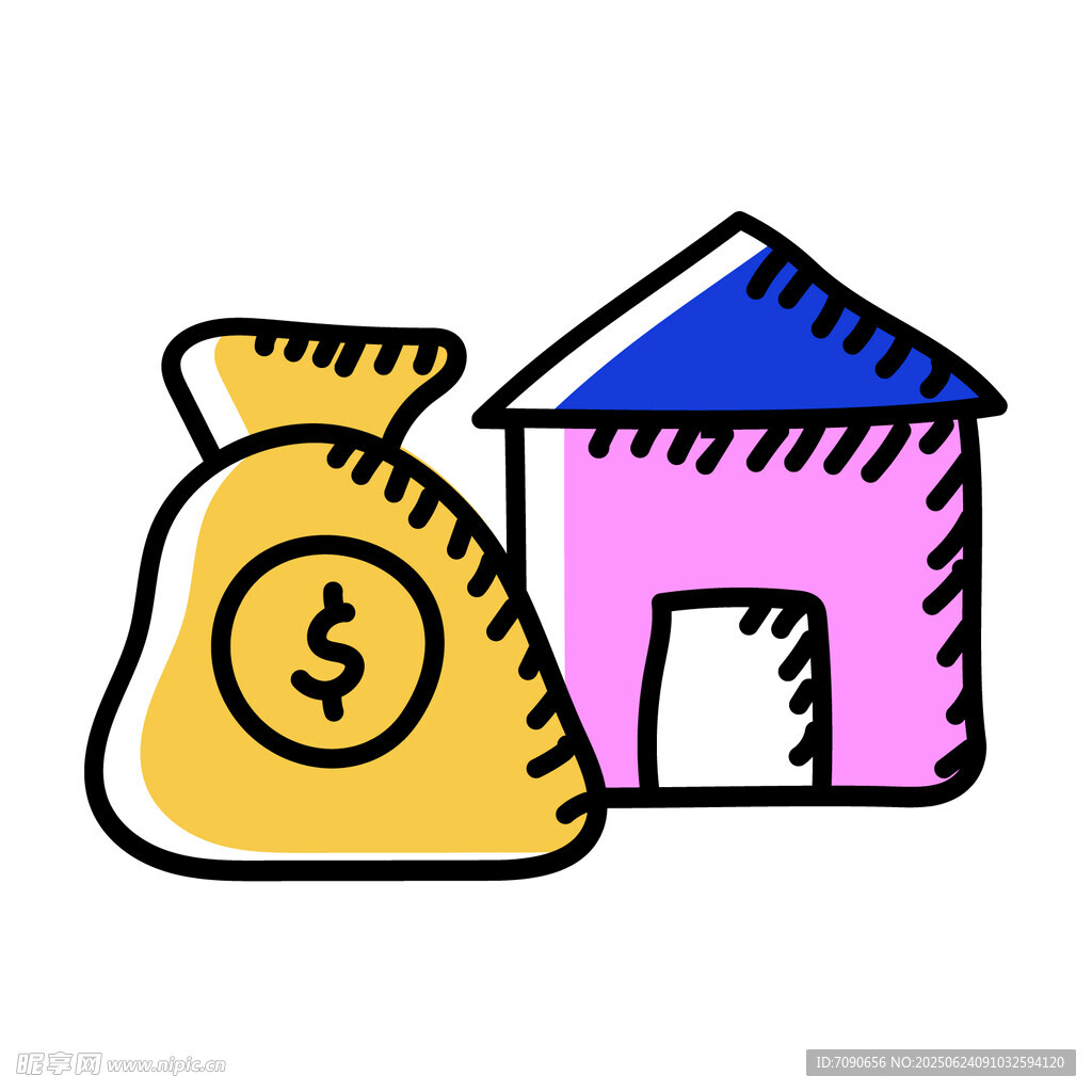 金钱与房屋的财富象征