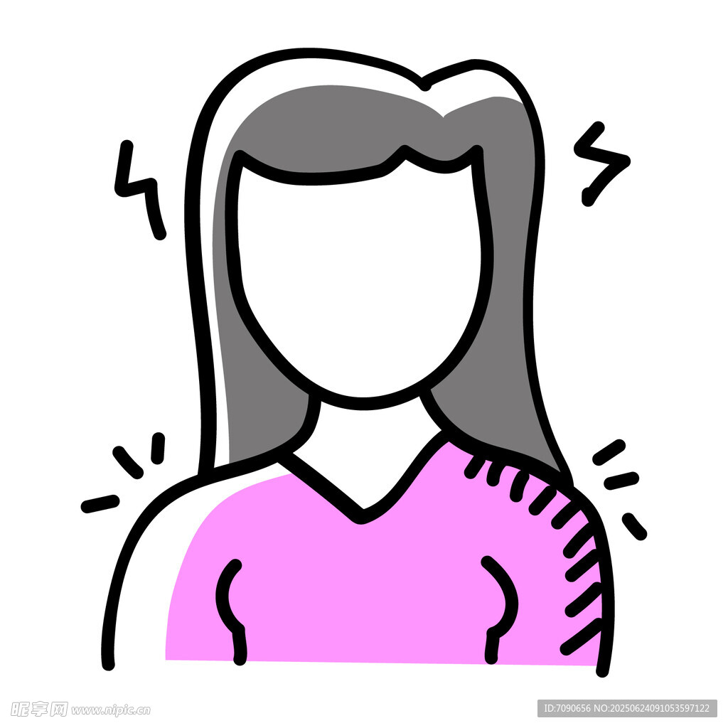 卡通风格女性形象