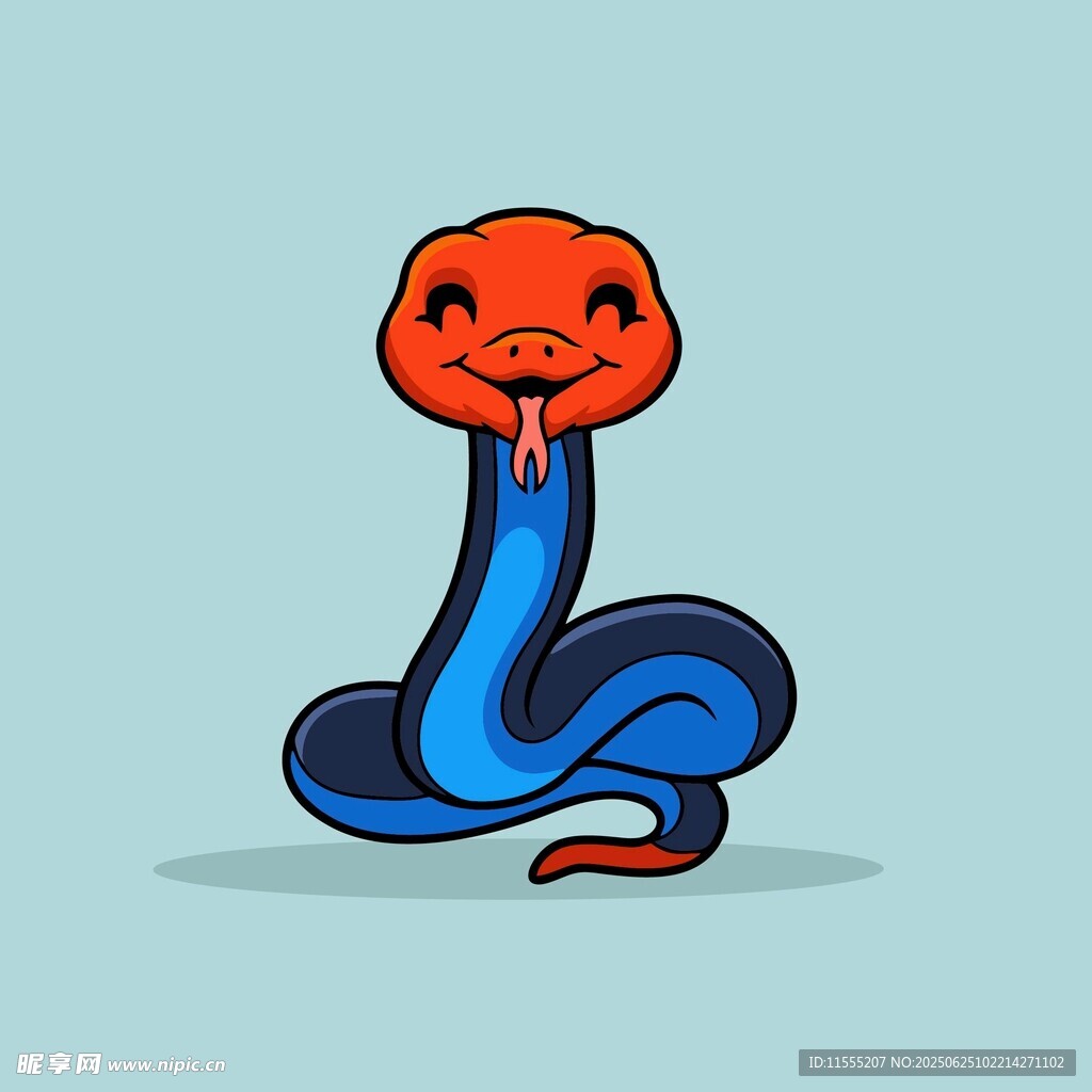 可爱卡通蛇形象