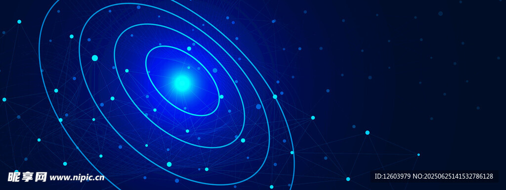 梦幻蓝色星系宇宙图景
