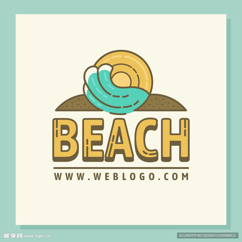 海滩主题标志设计