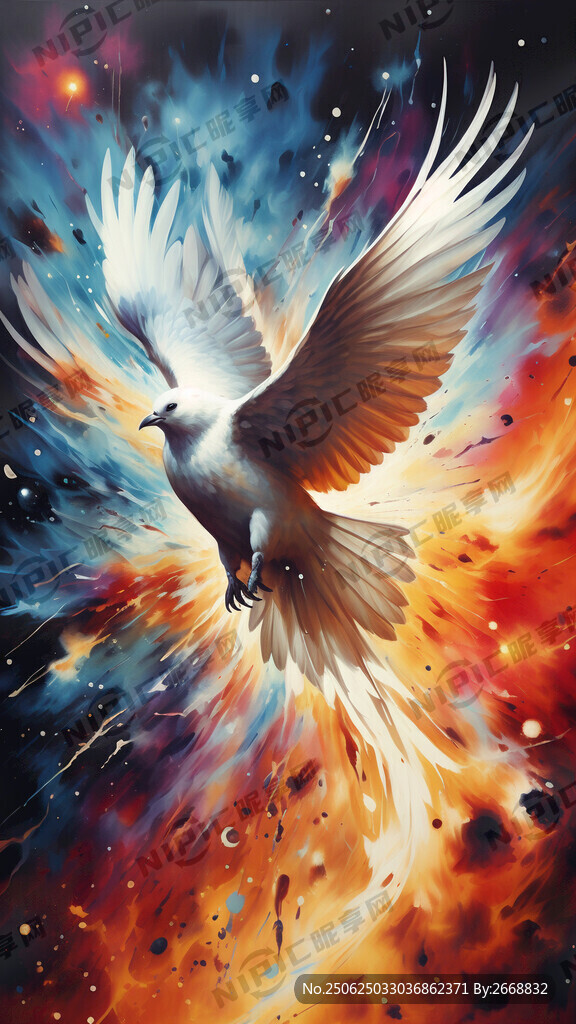 驼色底油画 爆炸抽象画