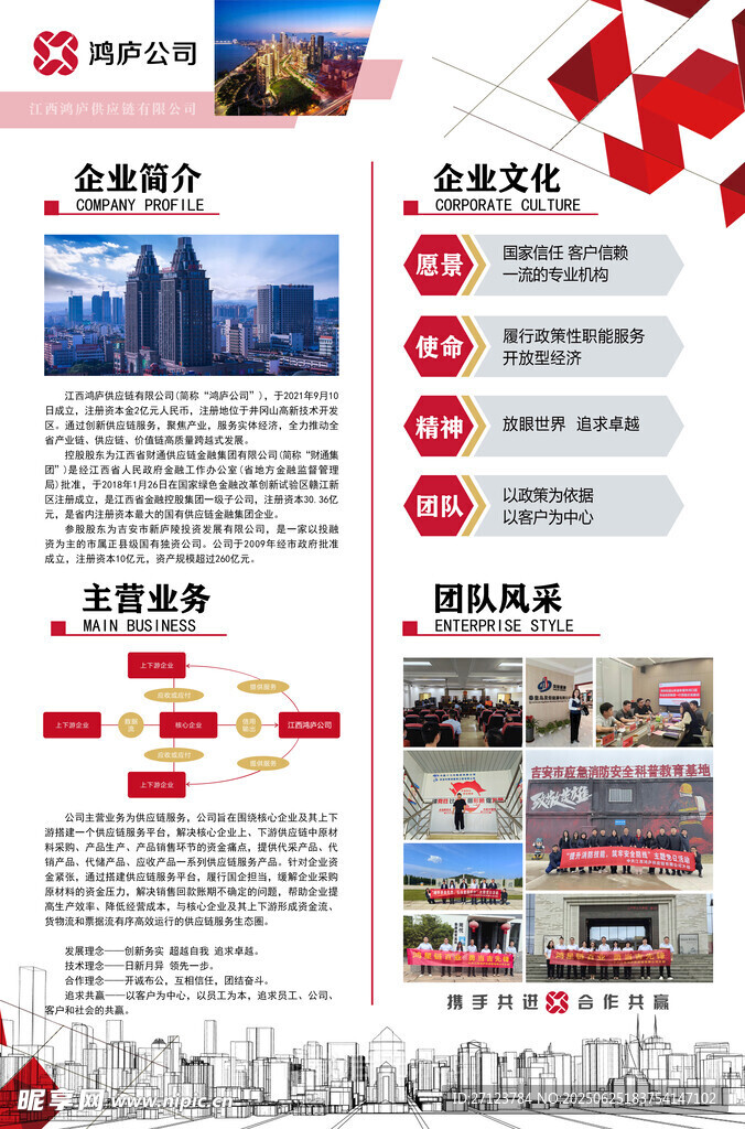 城市发展宣传折页展示