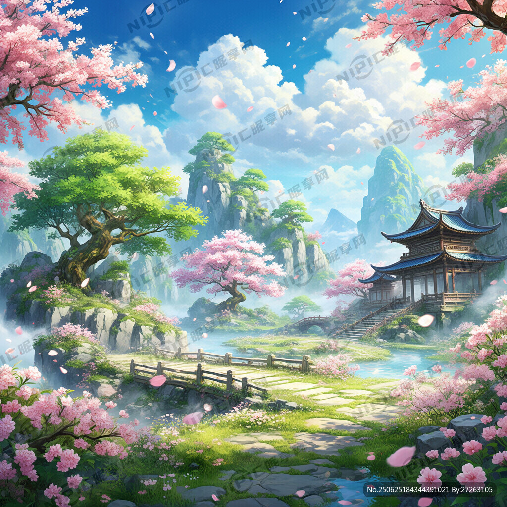 游戏梦幻唯美新中式风景 超高清