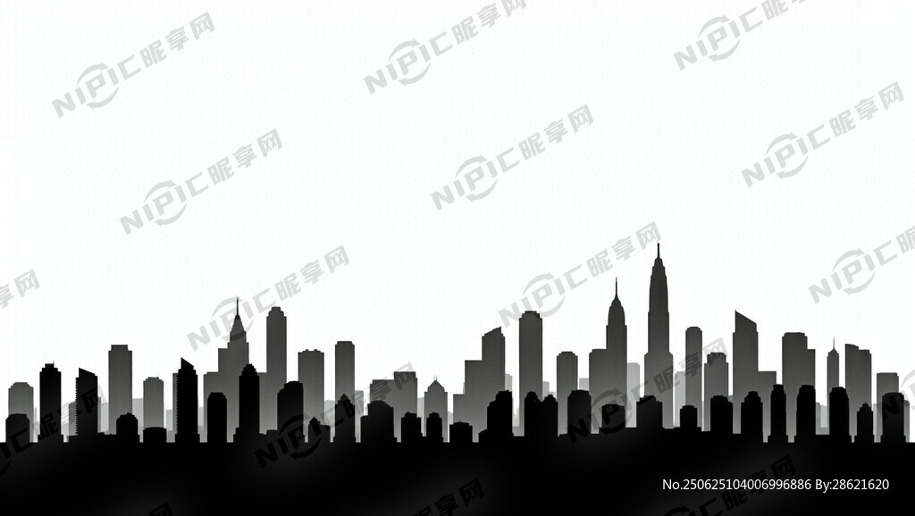 深圳市龙岗区地标剪影不需要背景