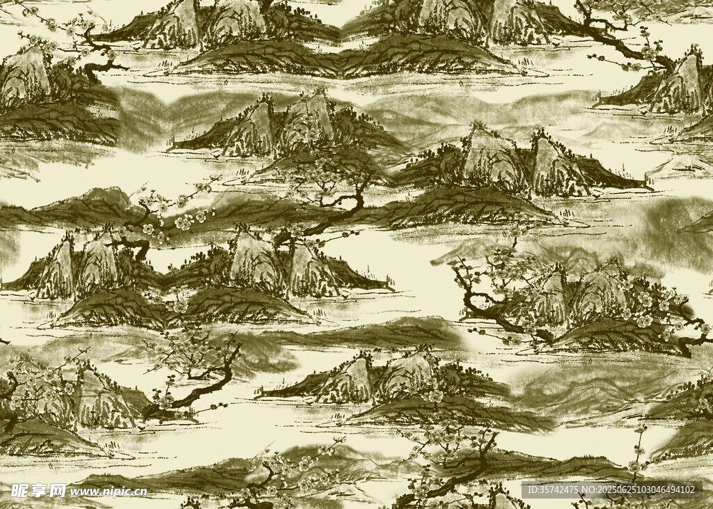山川纹理图案