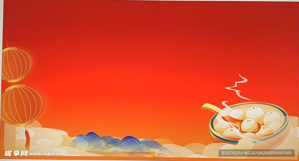 元宵节背景桁架拍照红色背景打卡