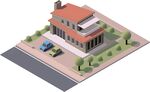 两层住宅建筑3D效果图
