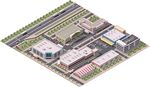 城市工业区俯瞰图