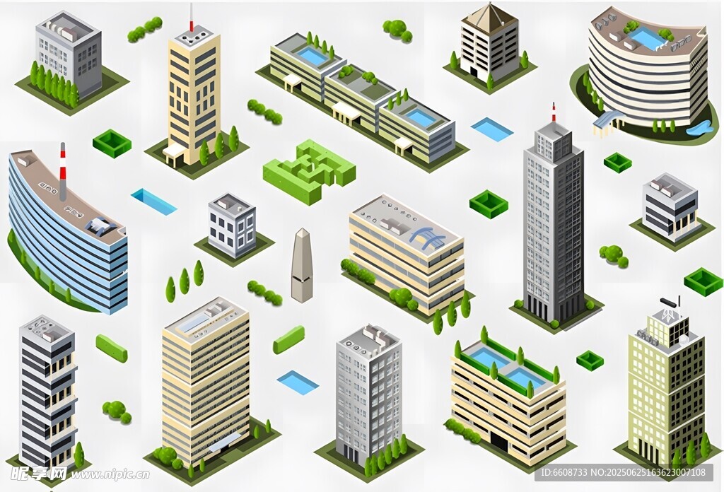 立体城市建筑景观图