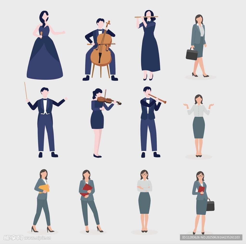 多样职业女性形象展示