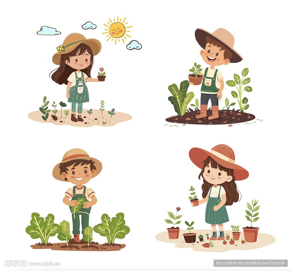 植树节儿童插画