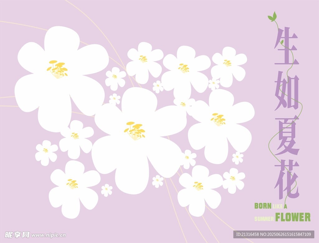 生如夏花 矢量