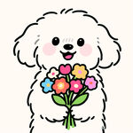 小狗捧花