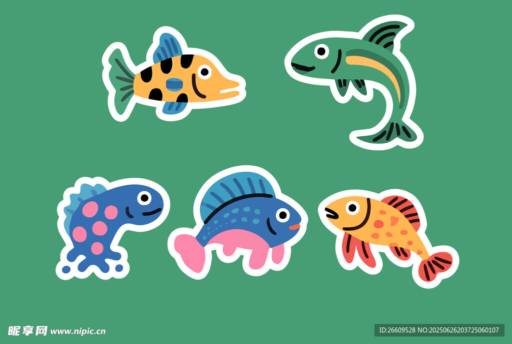 手绘海洋生物