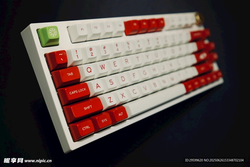 个性红白色机械键盘