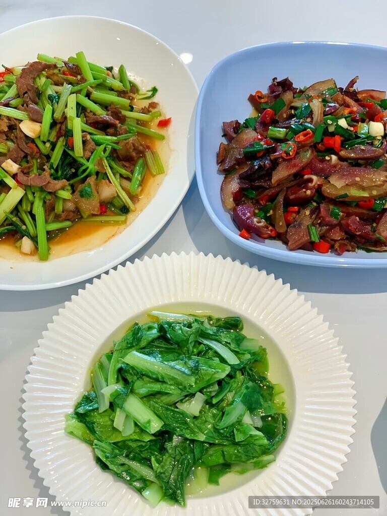 三盘美味家常菜