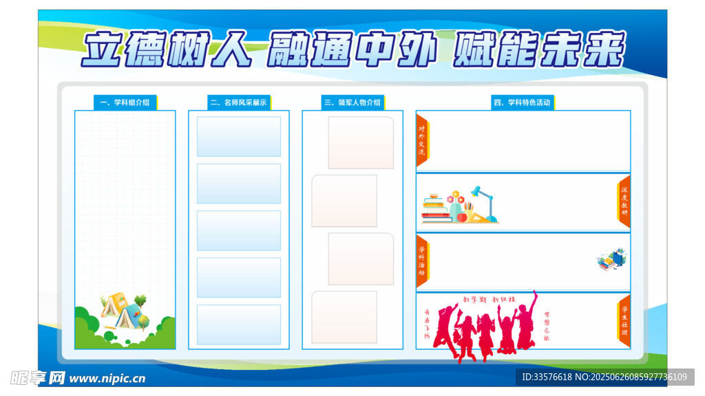 学校学科展板