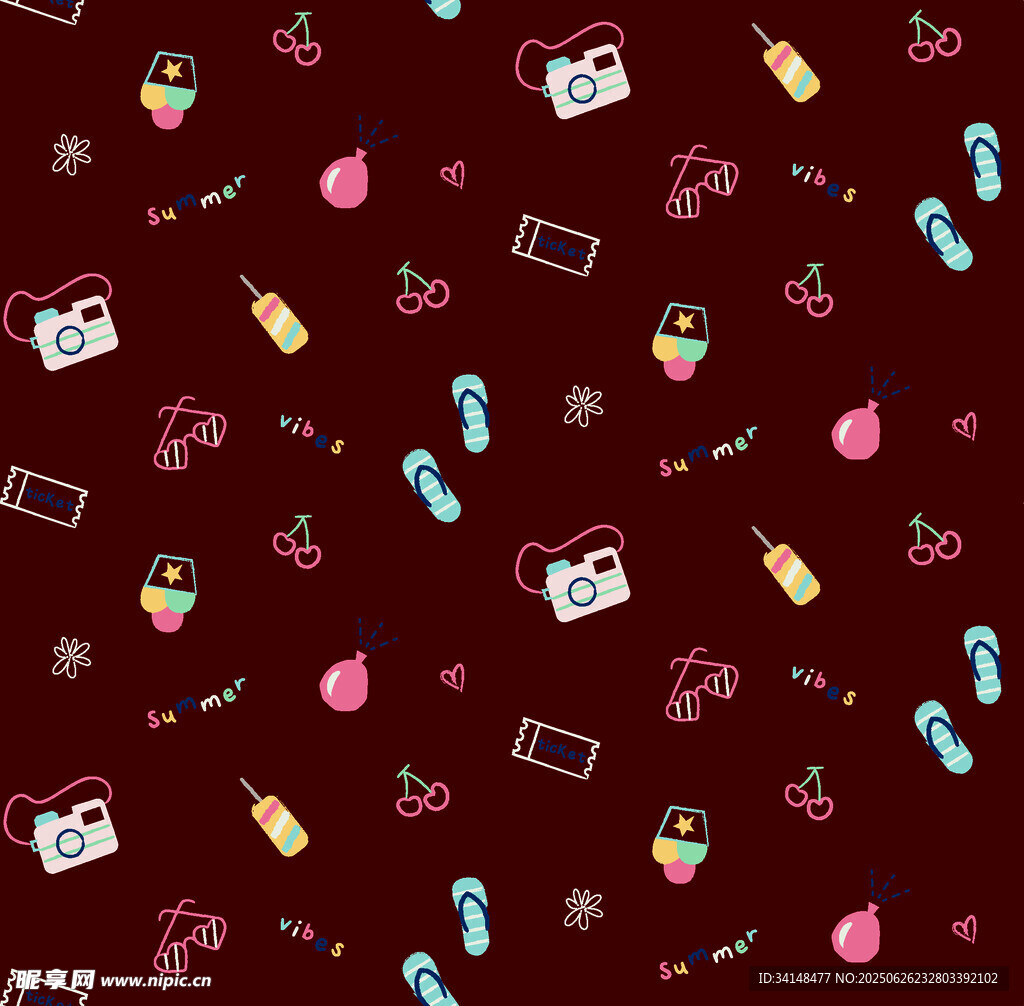 可爱卡通图案背景