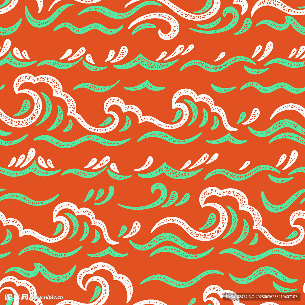 复古风海浪图案纹理