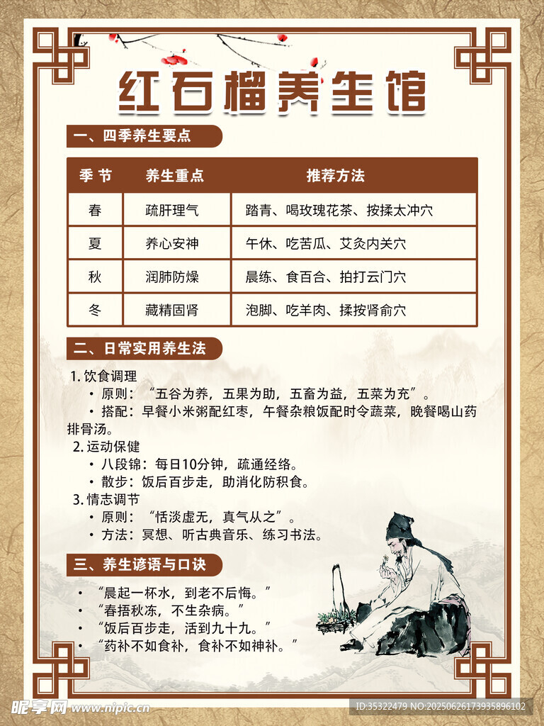 养生馆项目价目表
