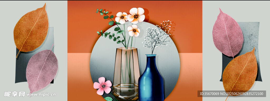 中式花瓶插花装饰图画册