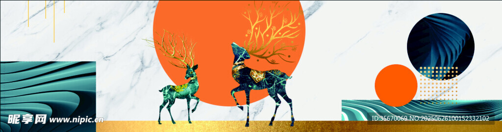 抽象动物风景艺术插画画册