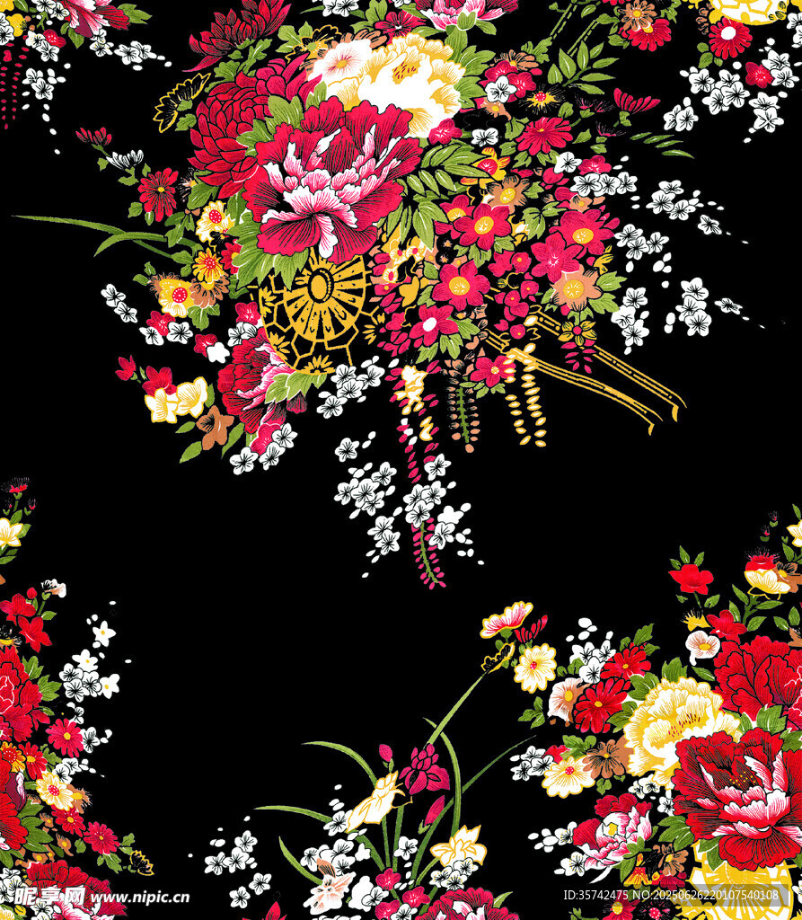 花卉图案布料