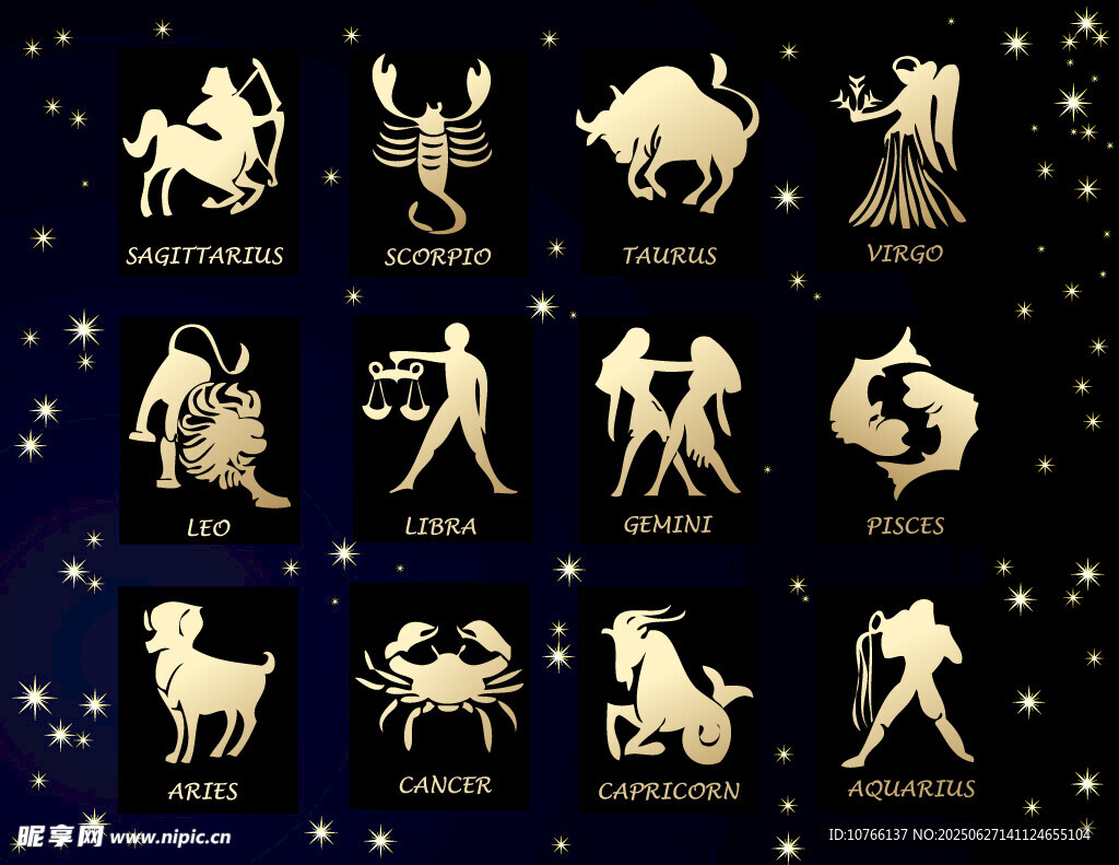 十二星座图案展示