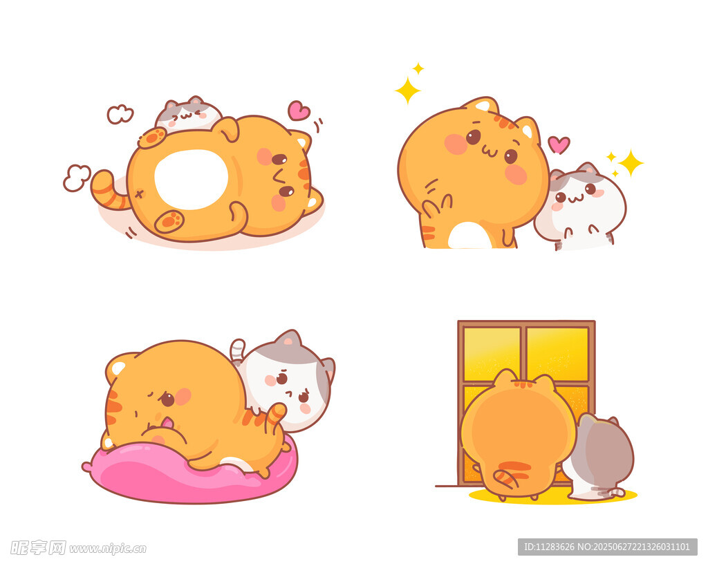 可爱猫咪的惬意日常