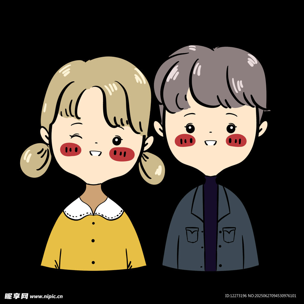 可爱卡通情侣形象