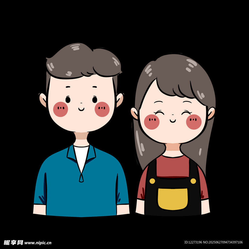 可爱情侣卡通形象