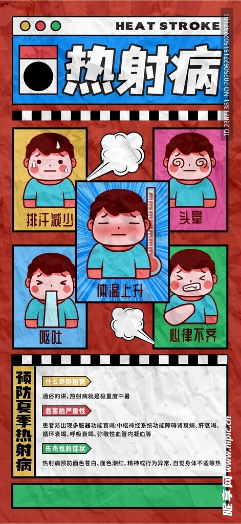 热射病知识科普海报