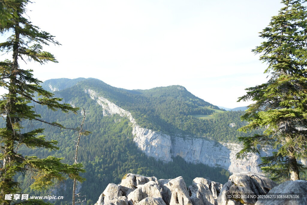 山间奇景 绿树岩石相伴