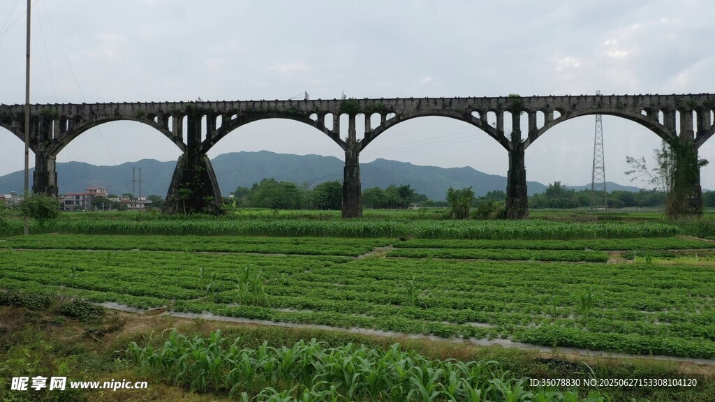 田野上的高架桥