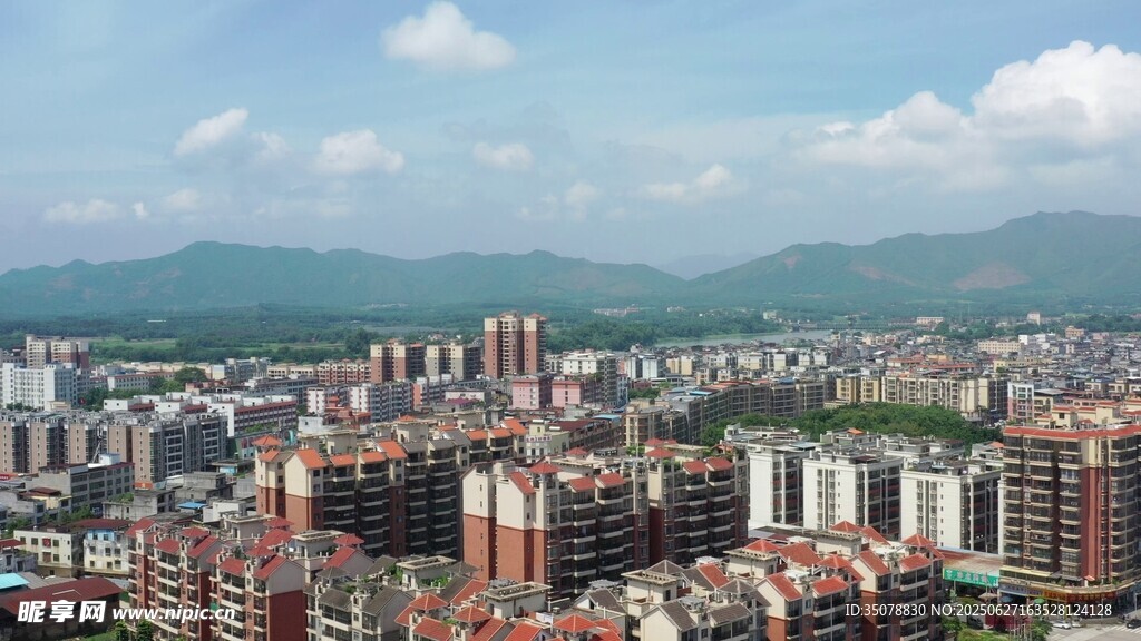 城市风光俯瞰图