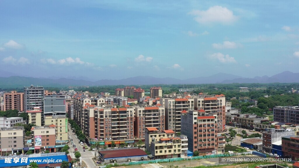 城市建筑群俯瞰景观
